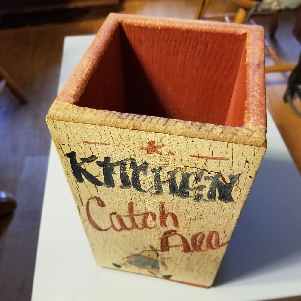 Vintage hand painted kitchen catch all
